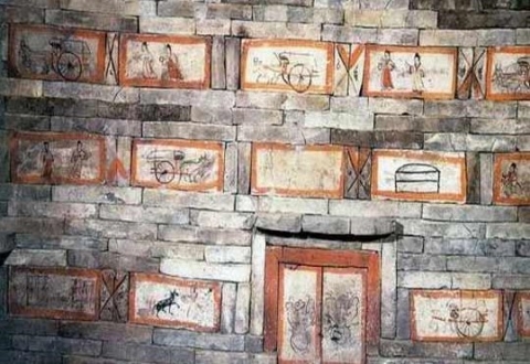 Private Xian_China_Silk_Road_Tour_package with Wei_jin_Mural_Brick_Tomb.jpg
