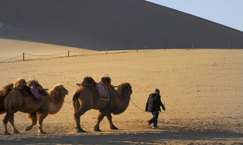 Dunhuang-Silk-Road-Tours-Echoing-Sand-Mountain-crescent-Lake